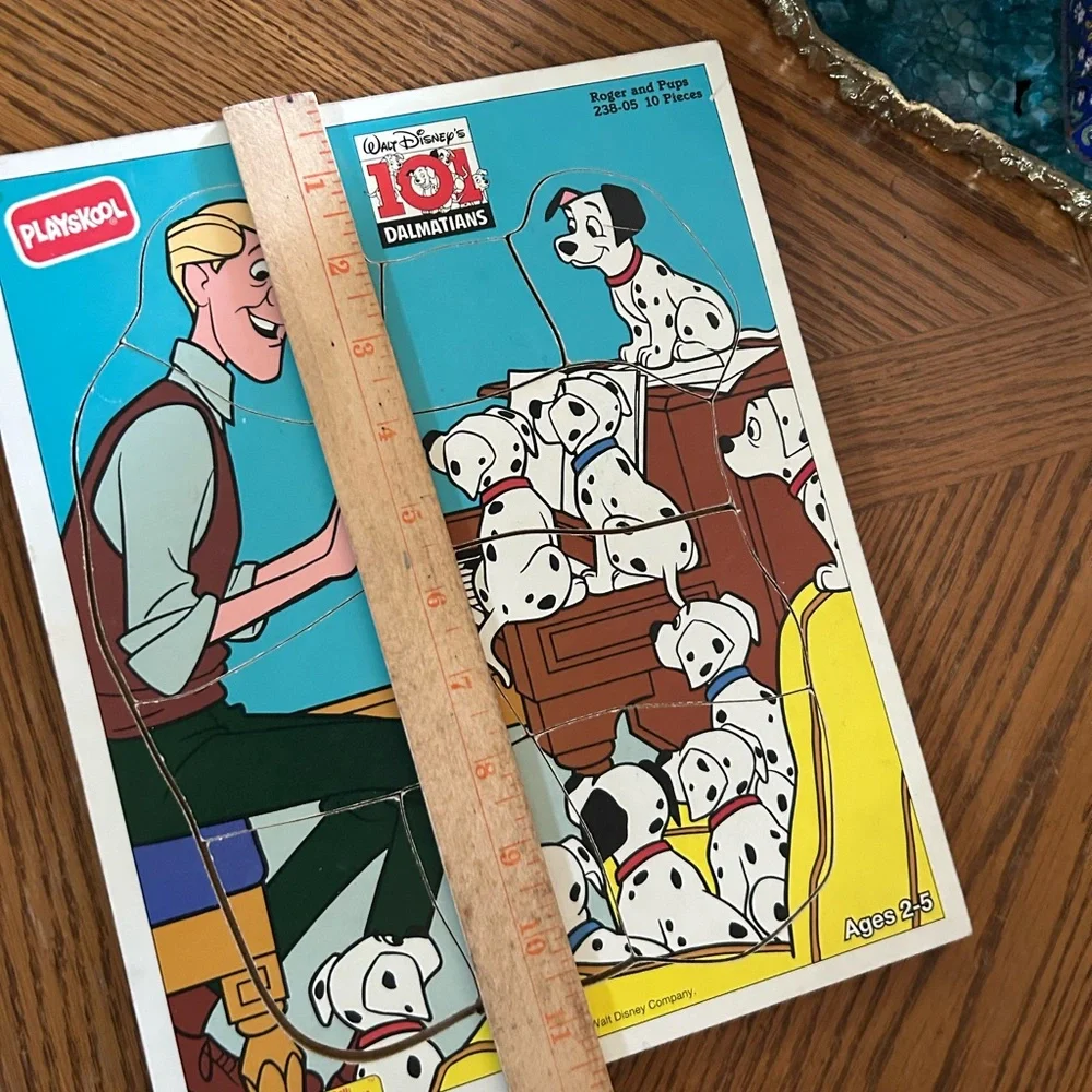 Vintage PLAYSKOOL 101 Dalmatians Wooden Puzzle
